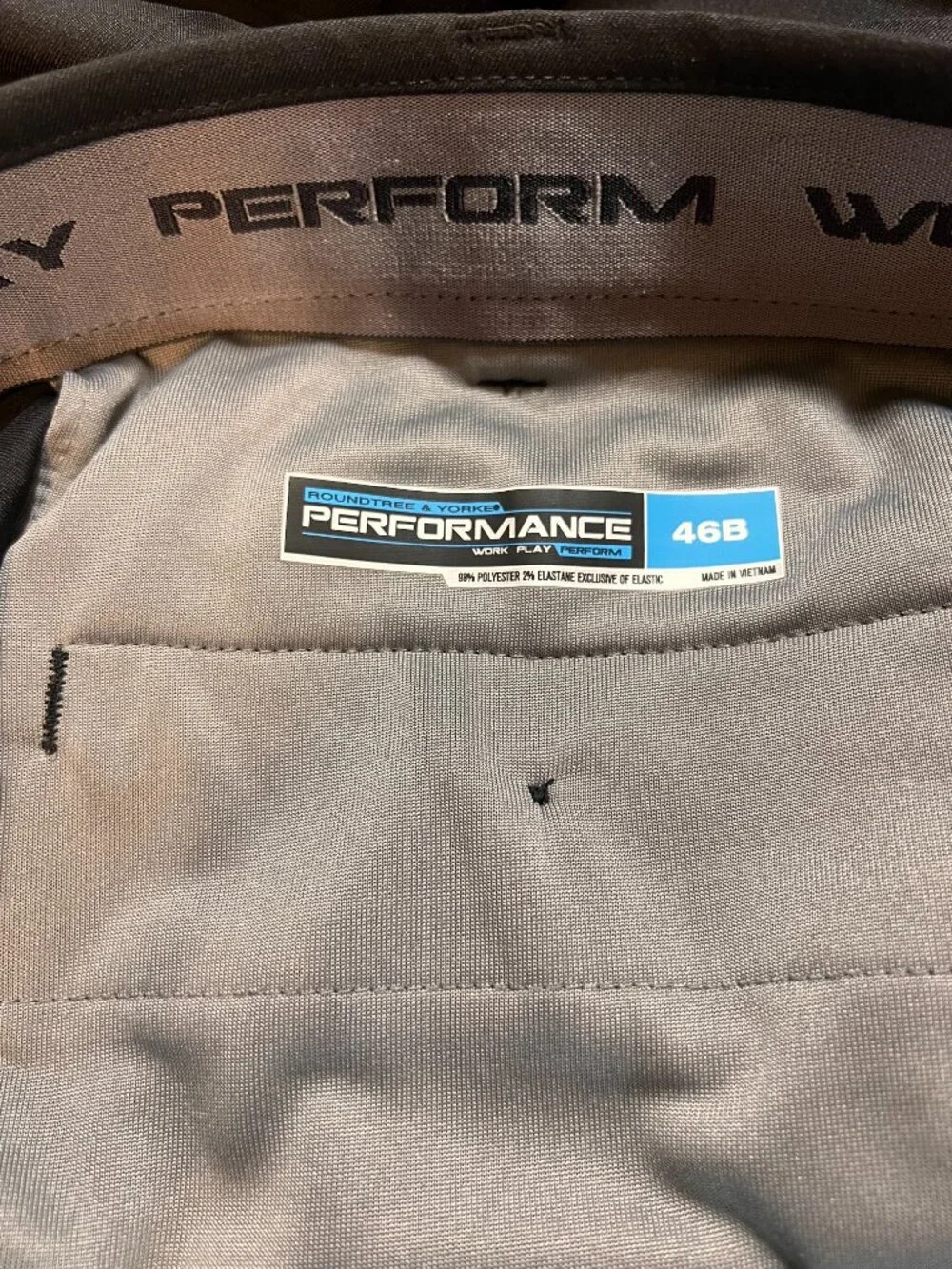 NWT Roundtree & Yorke Performance Golf Shorts Big Man Flat Front Black 46
